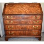 A Mahogany Bureau, bookcase top lacking, 107cm by 50cm by 115cm