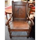 A Late 17th century Oak Wainscot Chair (alterations)