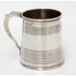 A William IV Silver Mug, Maker's Mark Worn, London, 1834, in the George III style, tapering