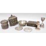 A Collection of South East Asian and Ottoman Silver and Metalware, including an Ottoman silver bowl,