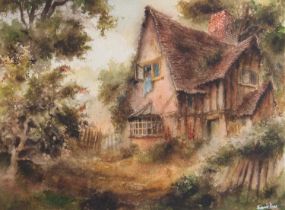 Frank Rose (20th Century) Cottage in Norfolk Signed, watercolour, 26.5cm by 35.5cm