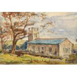 Rowland Henry Hill (1873-1952) Study of a church, possibly Ugthorpe Signed and indistinctly dated