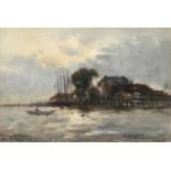 Frank Henry Mason RBA, RI, RSMA (1875-1965) “Volendam” (1899) Signed, extensively inscribed and