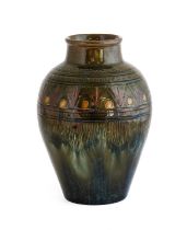 Christopher Dresser (Scottish, 1834-1904) for Linthorpe Pottery: A Vase, shape No.180, moulded