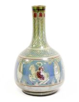 A Pilkington's Royal Lancastrian Vase, decorated by Gordon Forsyth, painted with maidens on