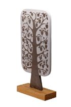 Michael Disley (Contemporary), Apple Tree, granite, 64.5cm on an oak plinth base, signed and dated