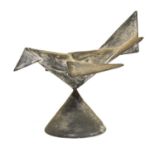 Raku Pottery Bird (20th/21st Century) origami form, impressed NH in a circle, 20.5cm long Height: