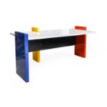 Danilo Silvestrin (Italian b.1942) A Hommage a Mondrian Desk for Rosenthal Einrichtung, c.1980s,