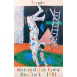 After David Hockney OM, CH, RA (b.1937) "Parade" Exhibition poster for the Metropolitan Opera, New