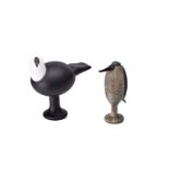 Two Iittala Glass Birds, designed by Oiva Toikka, Eagle and Heron, eagle signed O Toikka Nuutajarvi,