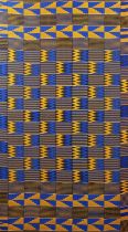 African School (20th/21st century) Abstract Textile, together with a further abstract on linen by