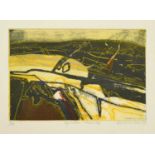 Barbara Rae CBE, RA, FRSE (b.1943) Scottish "Kylesku Hillside" Signed and dated (19)88, numbered 7/