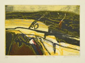 Barbara Rae CBE, RA, FRSE (b.1943) Scottish "Kylesku Hillside" Signed and dated (19)88, numbered 7/