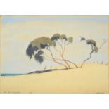 Archibald Bertram Webb (1887–1944) Australian "On the Sandhills" Signed, inscribed and numbered 31/