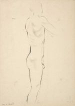 Eric Gill ARA, RDI (1882-1940) "Study for Ariel" Signed, inscribed and dated 28.1.31, annotated with