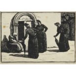 Gwen Raverat (1885-1957) "Charity" Signed and inscribed, woodblock print, 12.5cm by 17.5cm