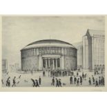 After Laurence Stephen Lowry RBA, RA (1887-1976) "The Reference Library" Signed, with the blindstamp