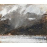 Norman Ackroyd CBE, RA (b.1938) "Loch Broom" Oil on canvas, 25cm by 30cm Sold together with a letter