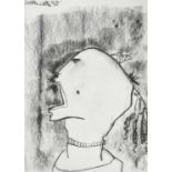Pat Douthwaite (1934-2002) Scottish Anguished head study in profile Signed and dated (19)90,