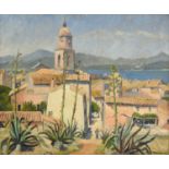 Karl Hagedorn (1889-1969) German/British St Tropez church Signed, oil on canvas, 50cm by 60cm