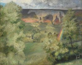 Richard Ernst Eurich, OBE, RA (1903-1992) "The White Horse, Kilburn, Yorks, After the Rain" Signed