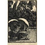 Gwen Raverat (1885-1957) "The Beauties of Nature" Signed and inscribed, woodblock print, 14cm by