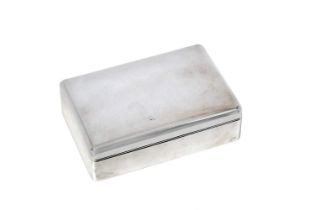 An Austrian Silver Cigarette-Box, by Anton Kolar, Vienna, 1938-2001, oblong and with slightly