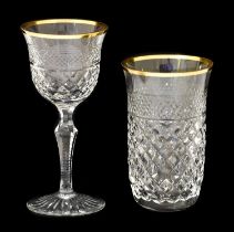 A Set of Twelve Sherry Glasses, en suite 15cm high Eleven Tumblers, matching 12cm high A Similar