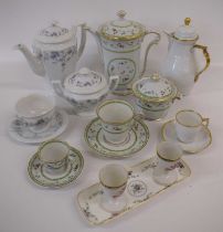 A Limoges Artois Pattern Forty Three Piece Floral Decorated Tea and Coffee Service A Rosenthal White