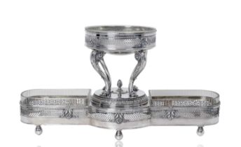 A German Silver Table-Centrepiece, by Pegau Ad., Pforzheim, First Quarter 20th Century, shaped