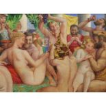 Erhard Stobe (b.1943) Austrian ''Bacchanal'' Signed and dated verso (twice) oil on canvas, 114.5cm