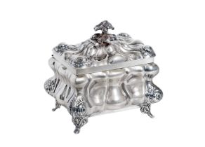 An Israeli Silver Etrog-Box, by Hazorfim, Second Half 20th Century, in the Austrian style, oblong