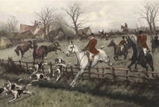 After George Wright "His Same Old Game" A colour reproduction, together with three further prints of