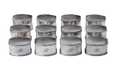 A Set of Twelve Italian Silver Napkin-Rings, by Algema di Dario Alfredo, Padova, 20th Century,