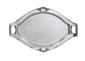 An Austro-Hungarian Silver Tray, Maker's Mark MG, Vienna, 1872-1922, in the Austrian Secessionist-