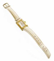 A Lady's 18 Carat Gold Longines Wristwatch, with booklets