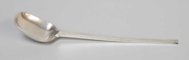 A Danish Modernist Silver Spoon, by Han Hansen, Kolding, 20th Century, the tapering handle with