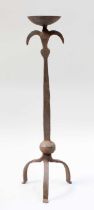 A Victorian Wrought Iron Pricket Candlestick, 31cm high