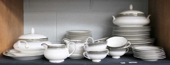 A Royal Doulton 'Braemar' Dinner Service Including; 12 dinner plates, 2 tureens and covers, 2