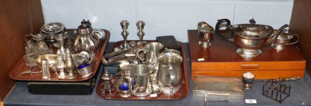 A Large Collection of Assorted Silver and Silver Plate, the silver including; the silver plate