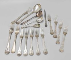 A Collection of Assorted Swedish, Danish or German Silver Flatware, including a Georg Jensen Pyramid