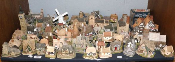 Lilliput Lane Models, including Churches, Windmill, Stately Homes etc. (Qty on one shelf)