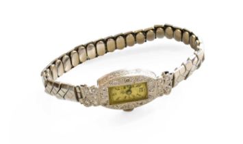 A Lady's Diamond Set Cocktail Watch, on an expandable bracelet