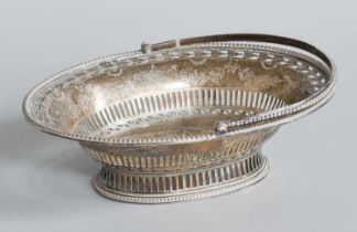 A George III Silver Sweet-Meat Dish, Maker's Mark Rubbed, W?, London, 1781, oval and on spreading