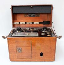 A Sanborn V150 Cardiette ECH Machine, in mahogany case