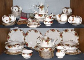 Royal Albert Old Country Roses, tea, coffee and dinner service including tureens, coffee pot, tea