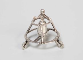 A Dutch Silver Miniature Toy, Bearing Spurious 18th Century Marks, modelled as a figure in a walking