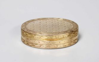 A Spanish Silver-Gilt Snuff-Box, by Lopez, 20th Century, in the French 18th century style, oval