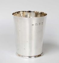 An Elizabeth II Silver Beaker, by Carrington and Co., London, 1954, tapering cylindrical and on