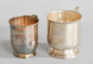 A Victorian Silver Christening-Mug and a George VI Silver Christening-Mug, The First Birmingham,